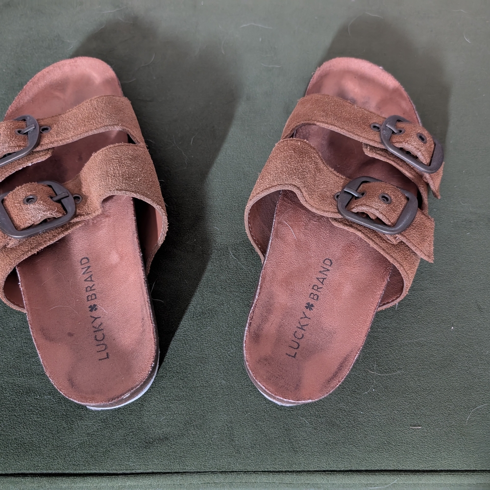 Lucky Brand Brown Suede Sandals